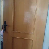 درب سرویس چوبی همراه چهارچوب