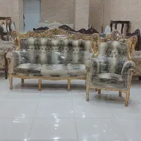مبل ۹ نفره سلطنتی مدل گل در حد نو