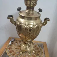 سماور زغالی 4/5لیتری برنج روسی