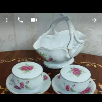 ظروف گلسرخی قدیمی