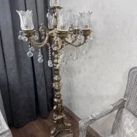 لوستر کنارسالنی دیوارکوب ‌ساعت برنز اصل
