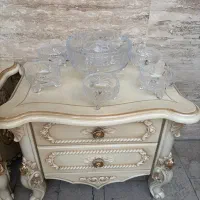 آجیل خوری ۳ پایه کریستال و پیاله کریستال