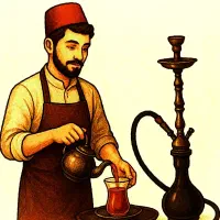 کار در سفره خانه قلیان زدن خیابان شریعتی