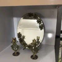 آینه و شمعدان برنز