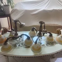 دوعددلوستر سه شاخه بدنه برنجی|لوستر و چراغ آویز|تهران, فرمانیه|دیوار