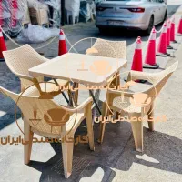 میز و صندلی پلاستیکی طرح بهرام نهارخوری باغی حیاط