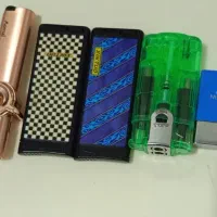 6عدد فندک فلزی قدیمی  شعله مخفی.ساد ه آتمی.2شعله