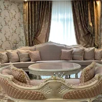 مبلمان استیل ۱۱ نفره ترک چوب راش در حد نو