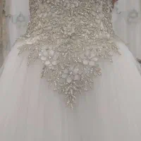 لباس عروس سنگدوزی شده دانتل