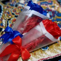دسته گل روبانی