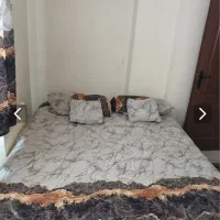 تخت دونفره باتشک و پرده ست