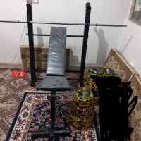 دمبل و هالتر و میز پرس