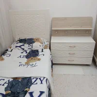تخت نوجوان بهمراه شلف و فایل کشویی