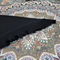 روسری مشکی با پارچه ژاگارد