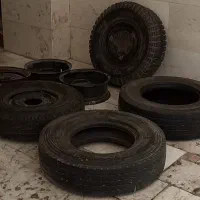 چهار حلقه لاستیک نیسان به همراه رینگ