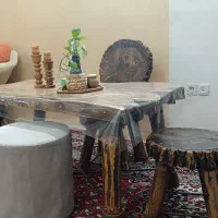 میز و صندلی چوب گردو بسیار شیک ونو