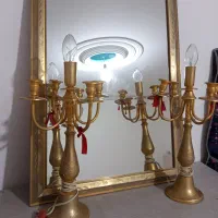 آینه و شمعدان در حد نو