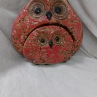 مجسمه سرامیکی جغد ۲ تایی