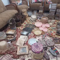 صنایع دستی سینی چوبی تیبگ چوبی لوستر بامبو جاکلیدی