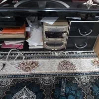 میز تلویزیون شیشه ای مشکی نشکن