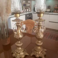 یک جفت شمعدان برنزقدیمی
