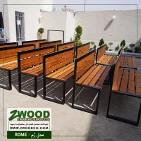 نیمکت پارکی/ آهنی / چوبی / فلزی برند zwood