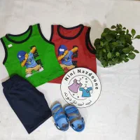 فروش آنلاین لباس بچگانه تاپ شلوارک خرس گانگستر