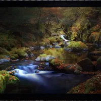 تابلو منظره/  چراغ دار / کاملاً نو و سالم