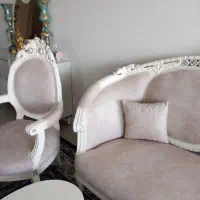 مبل استیل شش نفره با میز جلو مبلی