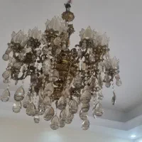 لوستر طرح لاله ۱۶ شعله برنجی