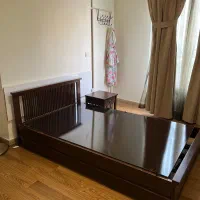 تخت یک و‌نیم نفره چوب گردو