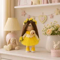 عروسک پارچه ای دست ساز مدل پرنسس