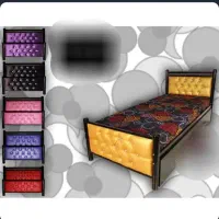 تخت خواب تک نفره فلزی در حدنو رنگ سفید