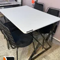 میز غذاخوری/نهارخوری/رستوران/ سفید پایه x
