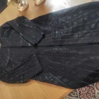 مانتو مجلسی مشکی محرمی