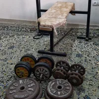 دمبل ، هالتر ، میز پرس دو حالته بدنسازی