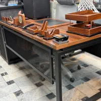 میز اداری منشی مطب پزشک کانتر نیم ست کلاسیک مدرن