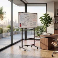 تخته وایت‌ برد پایه‌دار سایز 60x90 قیمت اقتصادی