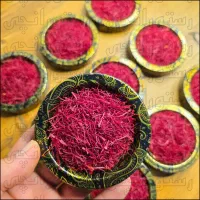 یک مثقالی زعفران خاتم طرح ترمه