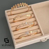 دستبند بنگل ژوپینگ اصلی آب کاری طلا۱۸عیار
