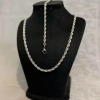 ست دستبند و گردنبند طنابی پیچ