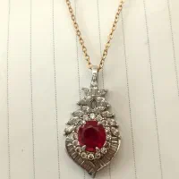 گردنبندنقره و یاقوت سرخ
