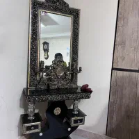 اینه شمعدان چوبی