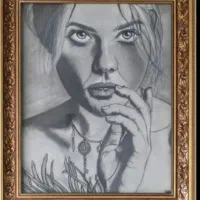 تابلو نقاشی سکوت نگاه اثر هنری خاص و چشم نواز