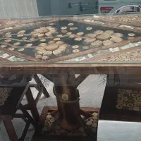 میز نهار خوری ۴ نفره چوبی کار دست