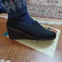 کفش مشکی پارچ ای