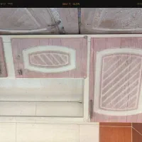 ۷متر کابینت فلزی وسینک ظرفشویی درحد نو