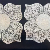 رومیزی عسلی زیربشقابی دانتل ترک تک و عمده