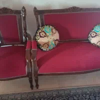 مبلمان استیل مینی طرح فرهی چوب گردو سالم ۸ نفره