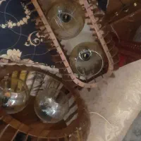 ۲ عدد لوستر چوبی ۳ شعله